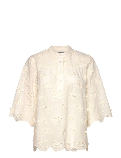 Lollys Laundry Louisell Blouse Ss - Cream - XS Lollys Laundry Louisell Blouse Ss - Cream - XS