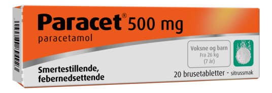 Paracet 500 mg brusetabletter 20 stk