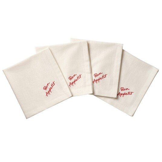 Pick A Poppy Quote Bomullsservietter 45x45 cm 4 pk Rød Pick A Poppy Quote Bomullsservietter 45x45 cm 4 pk Rød