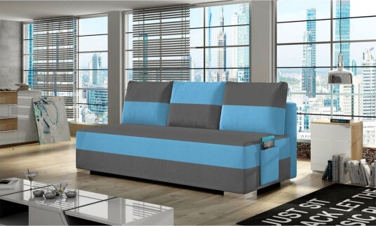 Sofa Eltap Atila 200x83x92 cm Alova 36 Alova 29 Grå Blå