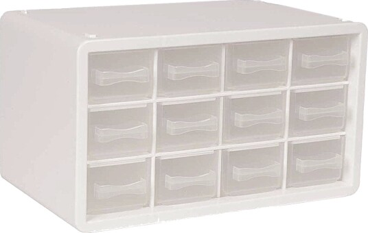 Raaco Oppbevaringskasse med 12 rom Off White