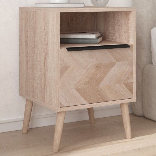Finori Nattbord Lusk 61A sonoma eik 38,5x38,5x57 cm 8721012449411