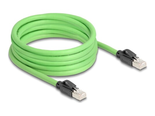 Delock Koblingskabel Rj-45 Hann Til Rj-45 Hann 5 M 6.8 Mm Sf/Utp Cat 6A Uten Hindringer Grønn