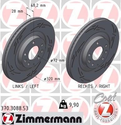 ZIMMERMANN 370.3088.53 Bremseskive