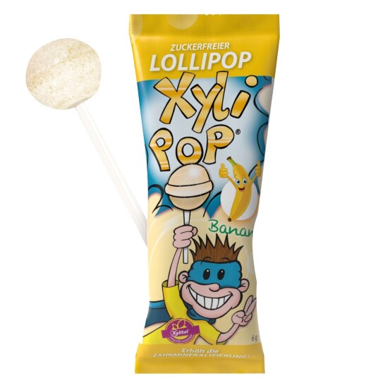 Xylitol lollipop MIRADENT Xylipop Banana 6g Xylitol lollipop MIRADENT Xylipop Banana 6g