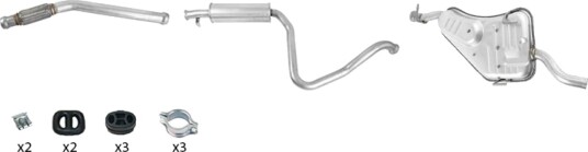 Eksosanlegg Professional Parts 253448018
