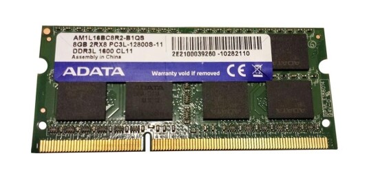 AM1L16BC8R2 B1QS ADATA Premier Pro 8GB PC3L 12800 DDR3 1600MHz non ECC Unbuffered CL11 204 Pin