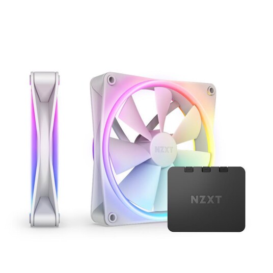 NZXT F140 RGB DUO 2-pack Kabinettvifter med RGB Belysning 140mm - Hvit