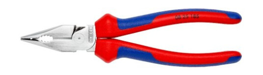 Knipex 08 25 185, Nåltänger, 1,3 Cm, Blå, Röd, 22 Mm, 185 Mm, 55 Mm Knipex 08 25 185, Nåltänger, 1,3 Cm, Blå, Röd, 22 Mm, 185 Mm, 55 Mm