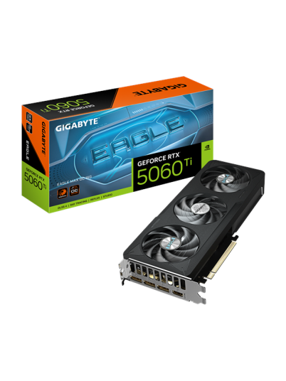 GIGABYTE GeForce RTX 5060 Ti EAGLE MAX OC 16GB GDDR7 RAM Grafikkort GIGABYTE GeForce RTX 5060 Ti EAGLE MAX OC 16GB GDDR7 RAM Grafikkort