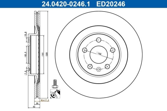 Bremseskive ATE 24.0420-0246.1