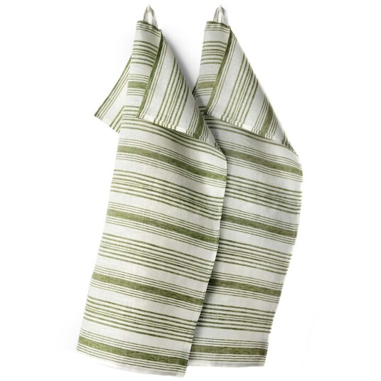Axlings Gästabud Håndkle Lin 50x70 cm 2 pk Grønn