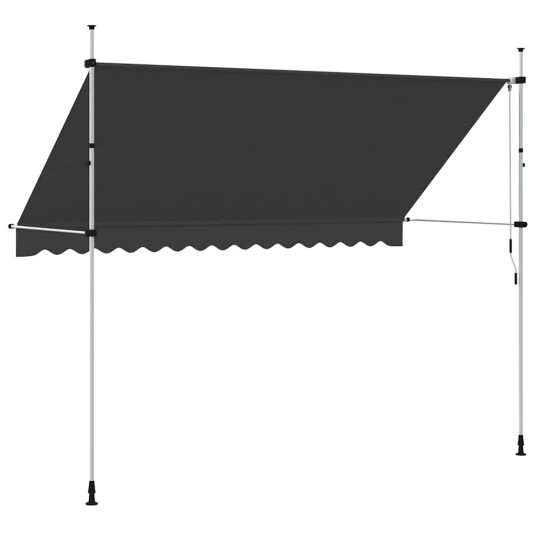 vidaXL Manuell uttrekkbar markise 350 cm antrasitt