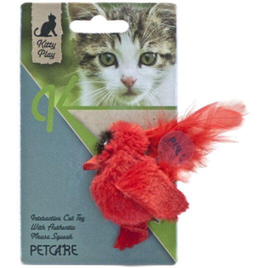 Kitty Play Squeaking Bird Red 8 cm Kitty Play Squeaking Bird Red 8 cm