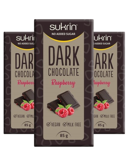 Funksjonell Mat Sukrin Dark Chocolate Raspberry 3x85 g