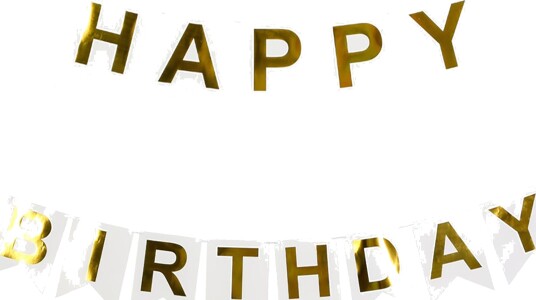 Hisab Joker Vimpelgirlander Happy Birthday Hvit 70642