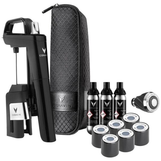 Coravin  Timeless six+ vinkonserveringssystem 11 deler i veske svart