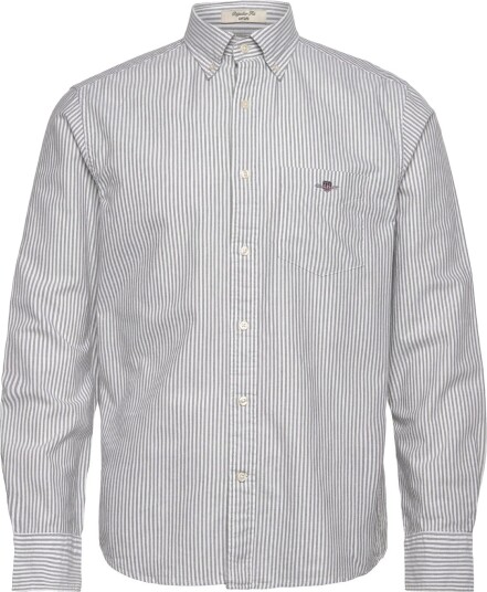 Gant Reg Classic Oxford Stripe Shirt Green L