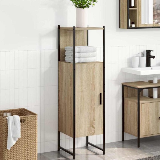  Høyt spiskammerskap Lys eik Konstruert tre 33 x 33 x 120.5 cm