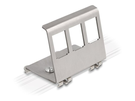 Delock Keystone Metallholder 3 Porter For Din-Skinne