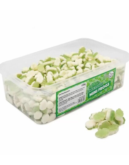 600 stk Mini Frogs   Boks med Vingummi Frosker 1,02 kg