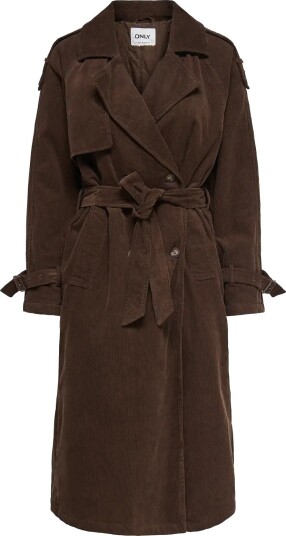 ONLY Onlgargi Corduroy Belt Trenchcoat Otw   CHICORY COFFEE   XL