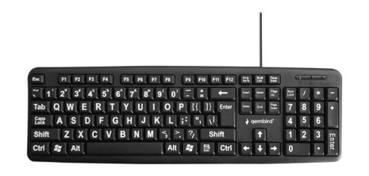 Gembird KB-US-103 - keyboard - QWERTY - US - black - Tastatur - Svart Gembird KB-US-103 - keyboard - QWERTY - US - black - Tastatur - Svart