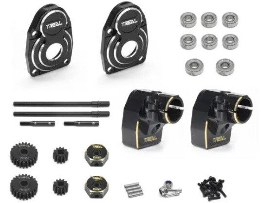 Treal Alu Rear Axle Portals Kit SCX10 Pro
