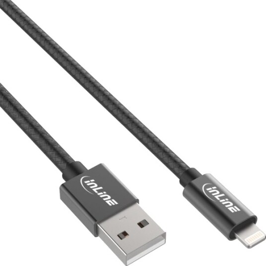 Inline 31411B 1 M Lightning Usb A Sort Rett Rett