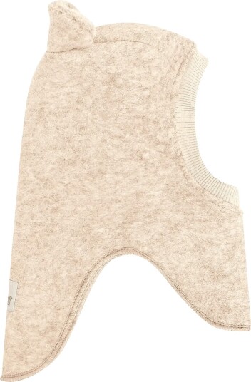 Huttelihut Balaclava Ears Wool - SAND MELANGE - 48\6-12M