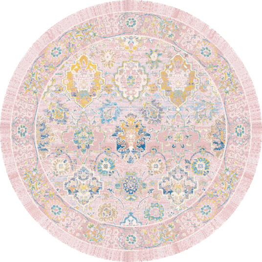 Runde tepper Magnolia rosa Størrelse: Ø 120 cm