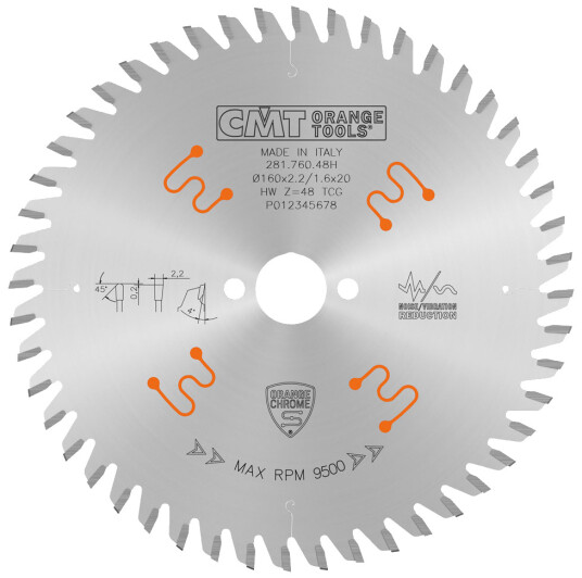 Universal Kutteskive Cmt 281  160X2,2X20  Z48  4°