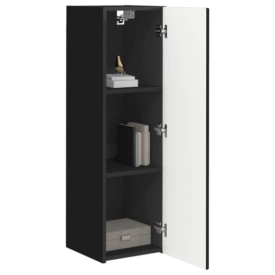  TV Veggskap Veggmontert Svart 30 x 31 x 100 cm Konstruert tre