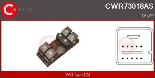 Bryter, vindusheis CASCO CWR73018AS Bryter, vindusheis CASCO CWR73018AS