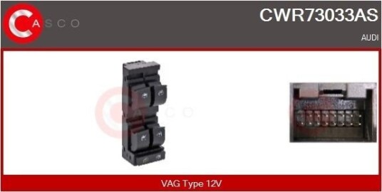 Bryter, vindusheis CASCO CWR73033AS