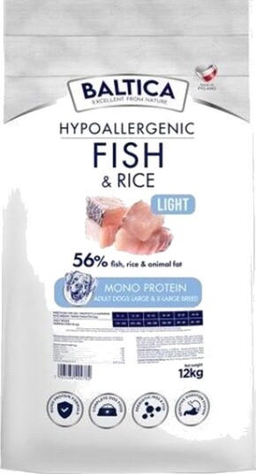 Baltic Agro Hypoallergen Baltica Baltica Nutraceutic & Ris Light L Xl Fisk 12 kg Baltic Agro Hypoallergen Baltica Baltica Nutraceutic & Ris Light L Xl Fisk 12 kg
