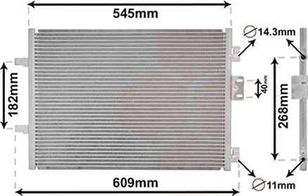 VAN WEZEL 43005315 Kondensator, klimaanlegg VAN WEZEL 43005315 Kondensator, klimaanlegg