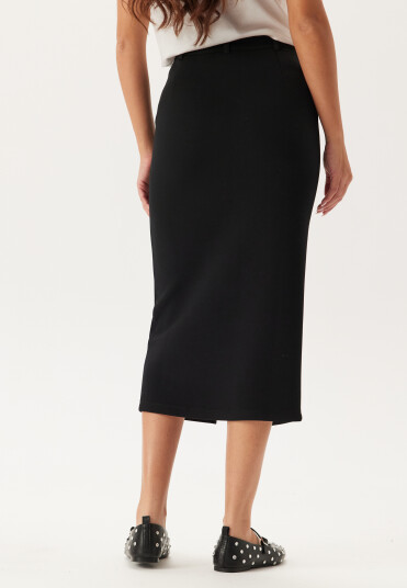 BUBBLEROOM Zip Midi Skirt Black XS
