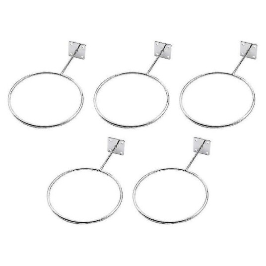 5 pakning ballholdere veggmontert sportsøvelsesball oppbevaringsstativ organizer for utstilling basketball volleyball fotball