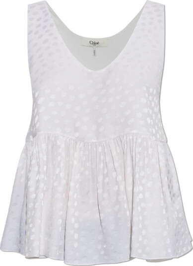 Chloé Dame Topper Hvit XS, Chloé Dame Topper Hvit XS,