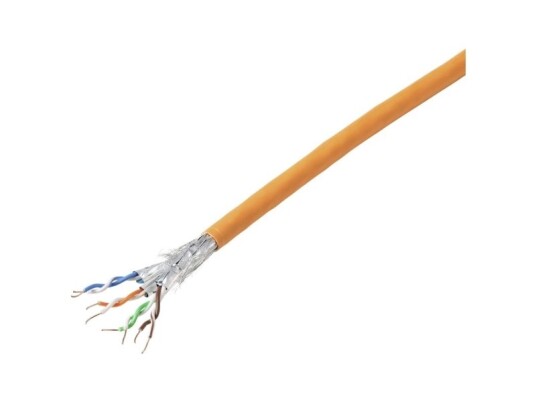 Tru Components Strømkabel Cat 7A S/Ftp 4 X 2 X 0.26 Mm² Cpr-Dca-Certificeret Orange 100 M Tru Components Strømkabel Cat 7A S/Ftp 4 X 2 X 0.26 Mm² Cpr-Dca-Certificeret Orange 100 M