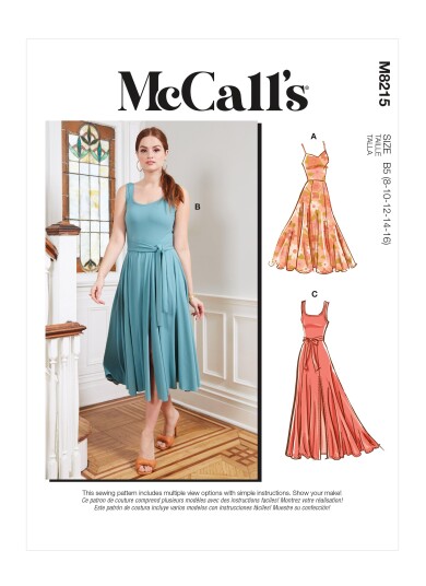 McCall's 8215 - Kjole KK (26W-28W-30W-32W)