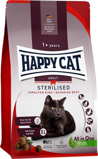 Happy Cat Tørrfôr Adult Sterilised Foralpe Okse 10 kg