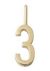 Design Letters Lucky Numbers 10 mm Gold 0-9 No. 003