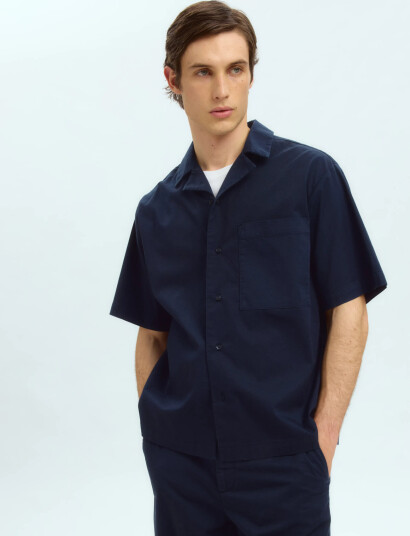 Selected Slhrelaxed Jonas Ss Shirt Resort Ex Navy L Selected Slhrelaxed Jonas Ss Shirt Resort Ex Navy L