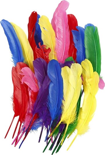 Fjær 20 cm Assorterte Farger 36 stk Fjær 20 cm Assorterte Farger 36 stk