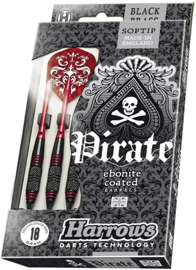 Harrows Softip Pirate Black Brass Softtip Dartpiler 18 g