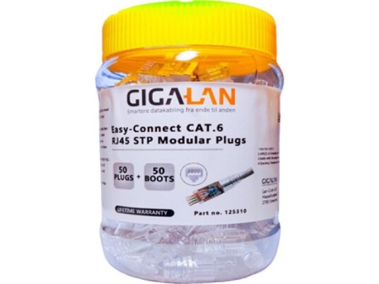 Modular Plug Giga-Lan Kat6 Stp - Easy-Connect Pk A50 Modular Plug Giga-Lan Kat6 Stp Modular Plug Giga-Lan Kat6 Stp - Easy-Connect Pk A50 Modular Plug Giga-Lan Kat6 Stp