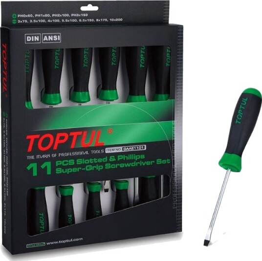 TOPTUL GAAE1101 Skrutrekkersett TOPTUL GAAE1101 Skrutrekkersett