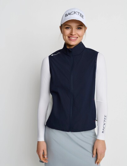 BACKTEE Ladies Windbreaker Vest Navy XXL